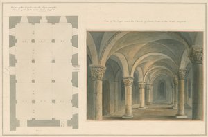 Oxfordshire - Oxford - St. Peters krypt i East Church, 1803 av John Buckler