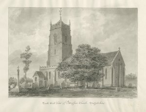 Pattingham Church: sepiateckning av John Buckler