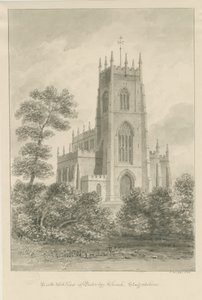 Penkridge Church: sepiateckning av John Buckler