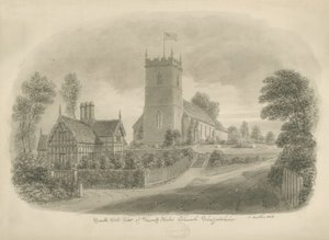 Sheriffhales Church: sepiateckning