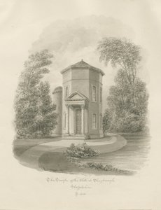 Shugborough - Vindarnas tempel: sepiateckning, 1843 av John Buckler