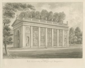 Shugborough Hall - Conservatory: sepiateckning av John Buckler