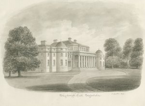 Shugborough Hall: sepiateckning, 1843 av John Buckler