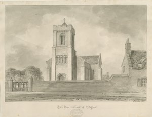 Stafford - Christ Church: sepiateckning, 1840 av John Buckler