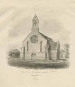 Stafford - Salt Chapel [St. James"]: sepiateckning av John Buckler