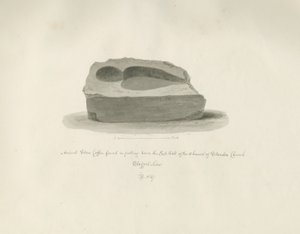 Standon Church: Forntida stenkista: sepiateckning, 1847 av John Buckler