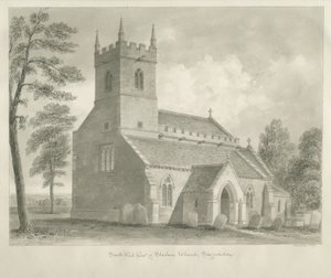 Standon Church: sepiateckning av John Buckler