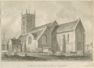 Standon Church: sepiateckning av John Buckler