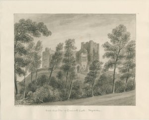 Tamworth Castle: sepiateckning, april 1849 (ritning) av John Buckler