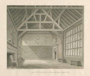 Tamworth Castle: sepiateckning, april 1849 (ritning) av John Buckler