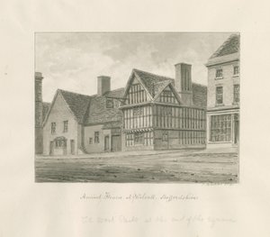 Walsall Town - Ancient House: sepiateckning av John Buckler