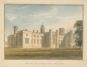Warwickshire - Rugby School, 1815 av John Buckler