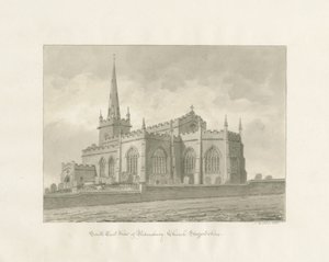 Wednesbury Church: sepiateckning av John Buckler