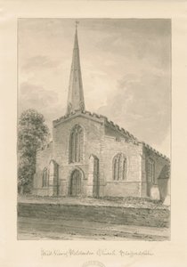 Wolstanton Church: sepiateckning av John Buckler