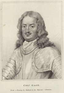 Porträtt av Sir Henry Gage gravyr av John Bulfinch