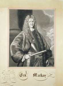 Porträtt av Hugh Mackay, 1600-talet (borsta och tvätta på papper) av John Bullfinch