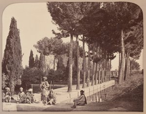 Afghanska stammän vilar i Baburs trädgårdar, Jalalabad, 1878 av John Burke