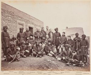 Brittiska och infödda officerare, 3:e sikher, 1879 av John Burke