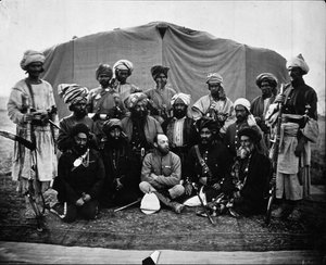 Major Cavagnari med Sirdars och Kunae Synd, 1878 ca