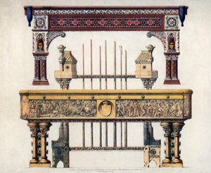 Biljardbord, 1800-tal.