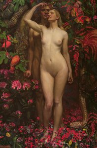 Adam och Eva med ormen, 1877