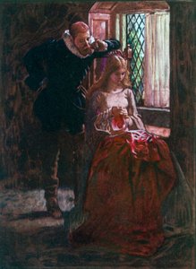 Mr Brisk och Mercy (färglitografi) av John Byam Liston Shaw
