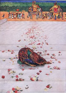 Sång om den hängivna slaven, illustration från "The Garden of Kama av John Byam Liston Shaw