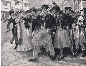 Naval Mutineers Ashore, illustration från 