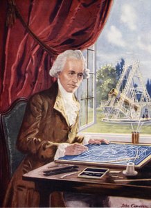 William Herschel på jobbet på Observatory House, Slough