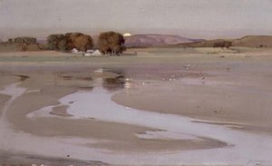 Kintallen Mill, månuppgång av John Campbell Mitchell