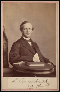 Porträtt av Lyman Trumbull 1813-1896, före 1876.