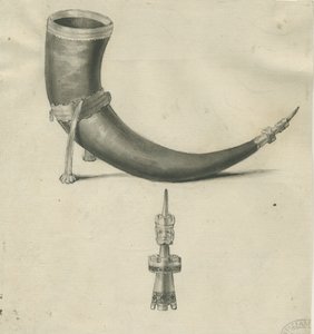 Lichfield - Drinking Horn: penn- och sepiateckning, nd [1748-1817] (teckning)