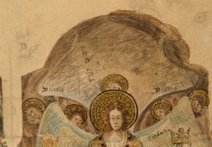 Studie av väggmålningarna på Kapitelhuset av John Carter