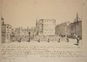 Utsikt över resterna av Old Newgate Prison