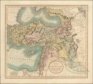 1801 års karta över Turkiet i Asien av John Cary