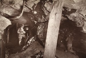 Heave, tittar västerut, Blue Hills-gruvan, illustration från 