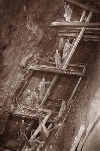 The Man Engine at Dolcoath Mine, illustration från 