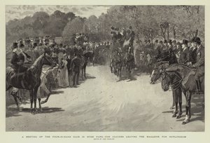 Ett möte med Four-in-Hand Club i Hyde Park, tränarna lämnar tidningen för Hurlingham av John Charlton