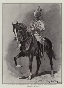 H H Sir Pertab Singh, Maharaja av Idar, en stor indisk prins, en av kröningsgästerna