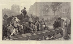 London Sketches, a Street Drinking Trough
