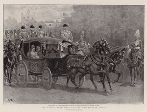 Brudens procession som lämnar Marlborough House