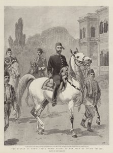 Sultanen hemma, Abdul Hamid rider i parken Yildiz Palace