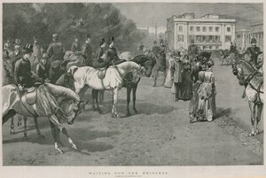 Vänta på prinsessan: en skiss i Rotton Row, Hyde Park, London