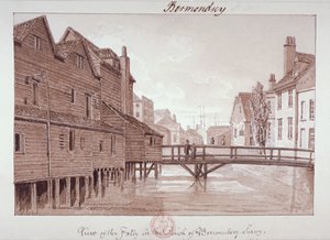 Dockhead Folly, Bermondsey, London, 1828 av John Chessell Buckler