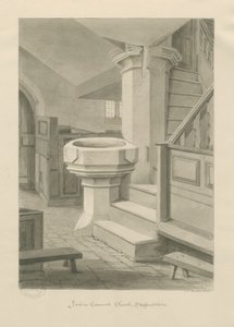 Typsnitt i Cannock Church: sepiateckning, 1841