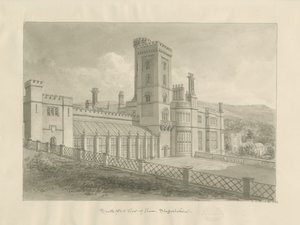 Ilam Hall: sepiateckning av John Chessell Buckler