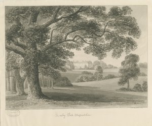 Loxley Park: sepiateckning, 1841 av John Chessell Buckler