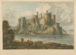 Wales - Carnarvonshire - Conway Castle, 1810 av John Chessell Buckler