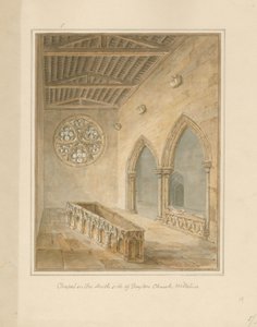 Wiltshire - Boyton Church - Chapel, 1812 av John Chessell Buckler