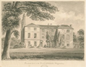 Wolstanton - Bradwell Hall: sepiateckning av John Chessell Buckler